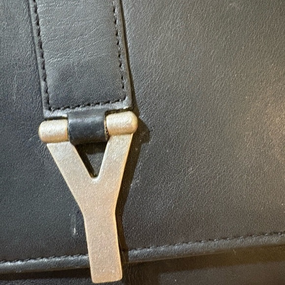 Saint Laurent Black Wallet with Silver Accent - Picture 3 of 9